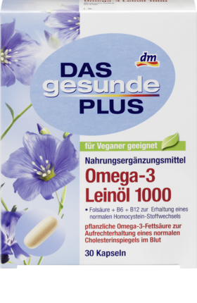 Omega-3 亞麻子油膠囊1000mg 30粒 - Germanbuy HK 德國代購