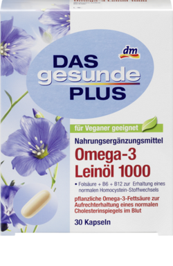 Omega-3 亞麻子油膠囊1000mg 30粒 - Germanbuy HK 德國代購