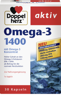 Omega-3 高度濃縮魚油1400mg 膠囊, 30粒 - Germanbuy HK 德國代購
