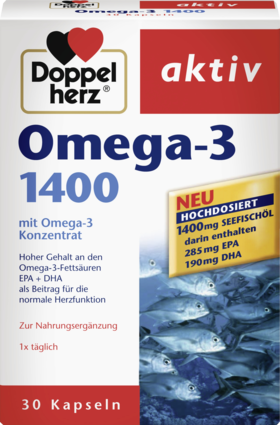 Omega-3 高度濃縮魚油1400mg 膠囊, 30粒 - Germanbuy HK 德國代購